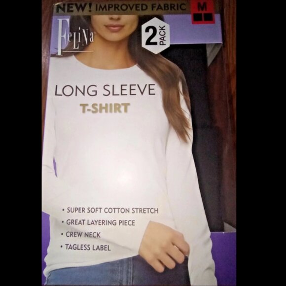 NWT Felina Women’s M Clothing Bundle Leggings (2 Pk) + Long Sleeve Tees (2 Pk) - Picture 4 of 6